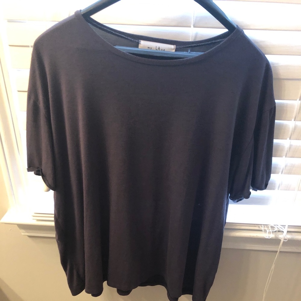 charcoal grey blouse